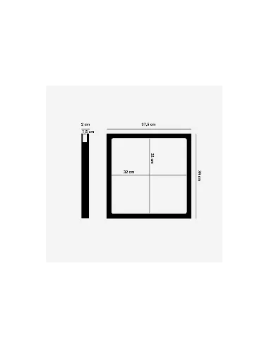 Moldura prateada para disco de vinil Ø30 cm LP 45 RPM. Modelo OPERA