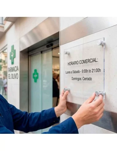 Espaçadores de Alumínio Prata Mate com Tampa Rosqueada para Placas e Sinalética