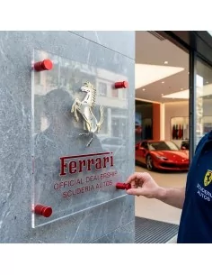 Entretoises en Aluminium Rouge avec Bouchon Vissé pour Plaques et Signalétique 2