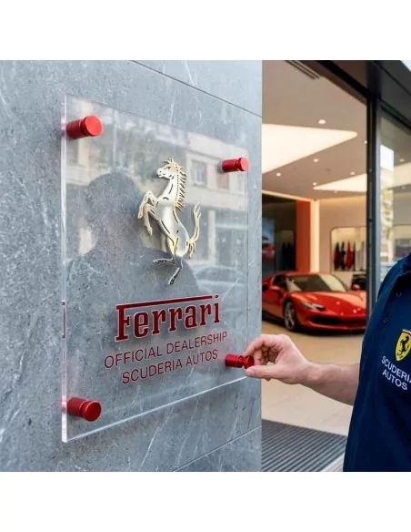 Entretoises en Aluminium Rouge avec Bouchon Vissé pour Plaques et Signalétique