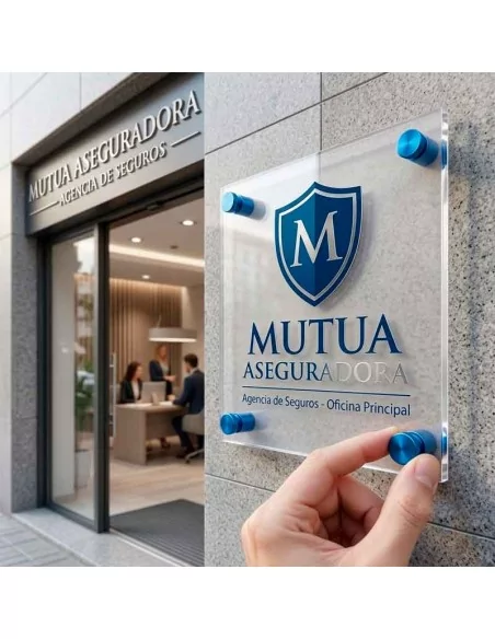 Separadores de Aluminio Azul con Tapón Roscado para Placas y Señales