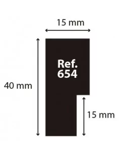 CAJA GALERÍA 15x39mm DIENTE CENTRAL. GRIS 2