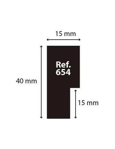 CAJA GALERÍA 15x39mm DIENTE CENTRAL. GRIS