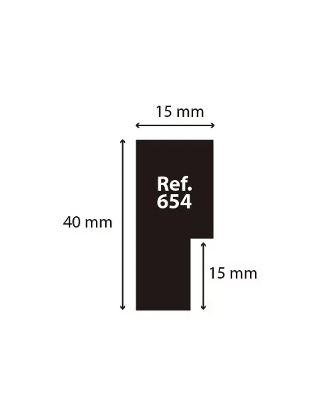CAJA GALERÍA 15x39mm DIENTE CENTRAL. GRIS