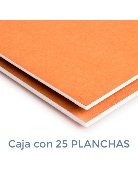 CARTÓN PLUMA DUOMO BLANCA/KRAFT 5mm.  100 X 200 (Plancha)