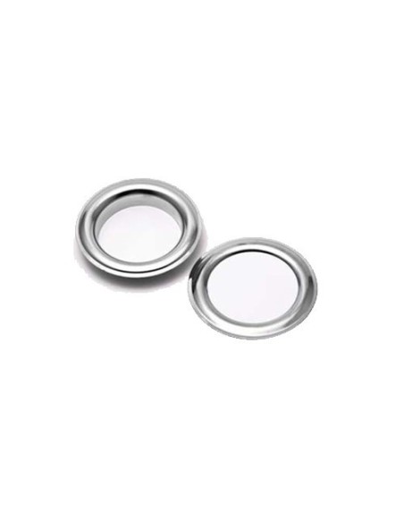 Œillets métalliques avec rondelle pour bâches, textiles et toiles – Argent chromé (1.000 pcs)