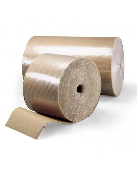 Plastique à bulles avec papier kraft marron pour emballage rouleau de 150 mètres Plastique à bulles avec papier kraft marron pour emballage rouleau de 150 mètres