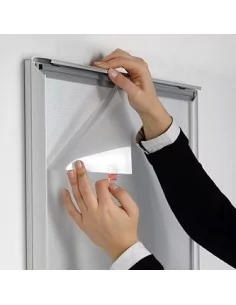 MARCO DE ALUMINIO PARA PUBLICIDAD UNA CARA | CARTELERIA INTERCAMBIABLE | MODELO ARISTECK PLATA 2