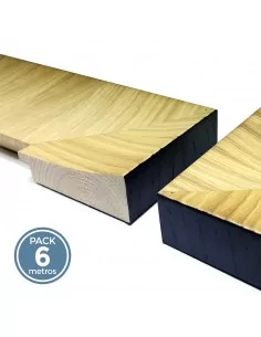 LISA 90x30mm. Chapa natural ROBLE