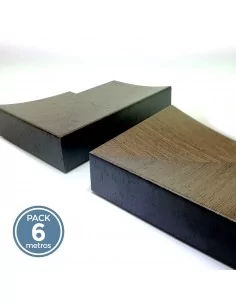 LISA 90x30mm. Chapa natural NOGAL