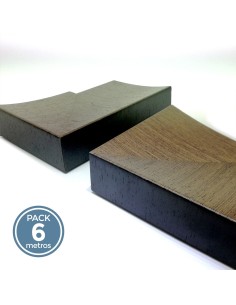 LISA 90x30mm. Chapa natural NOGAL