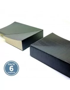 LISA 90x30mm. Chapa natural CENIZA OSCURO