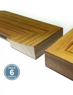 LISA 90x30mm. Chapa natural CEBRANO