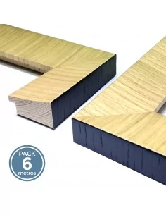 LISA 50x25mm. Chapa natural ROBLE