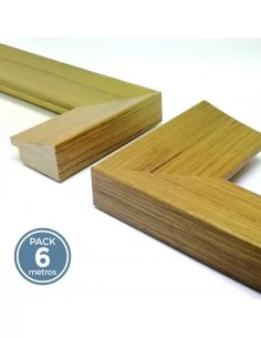 LISA 50x25mm. Chapa natural CEBRANO