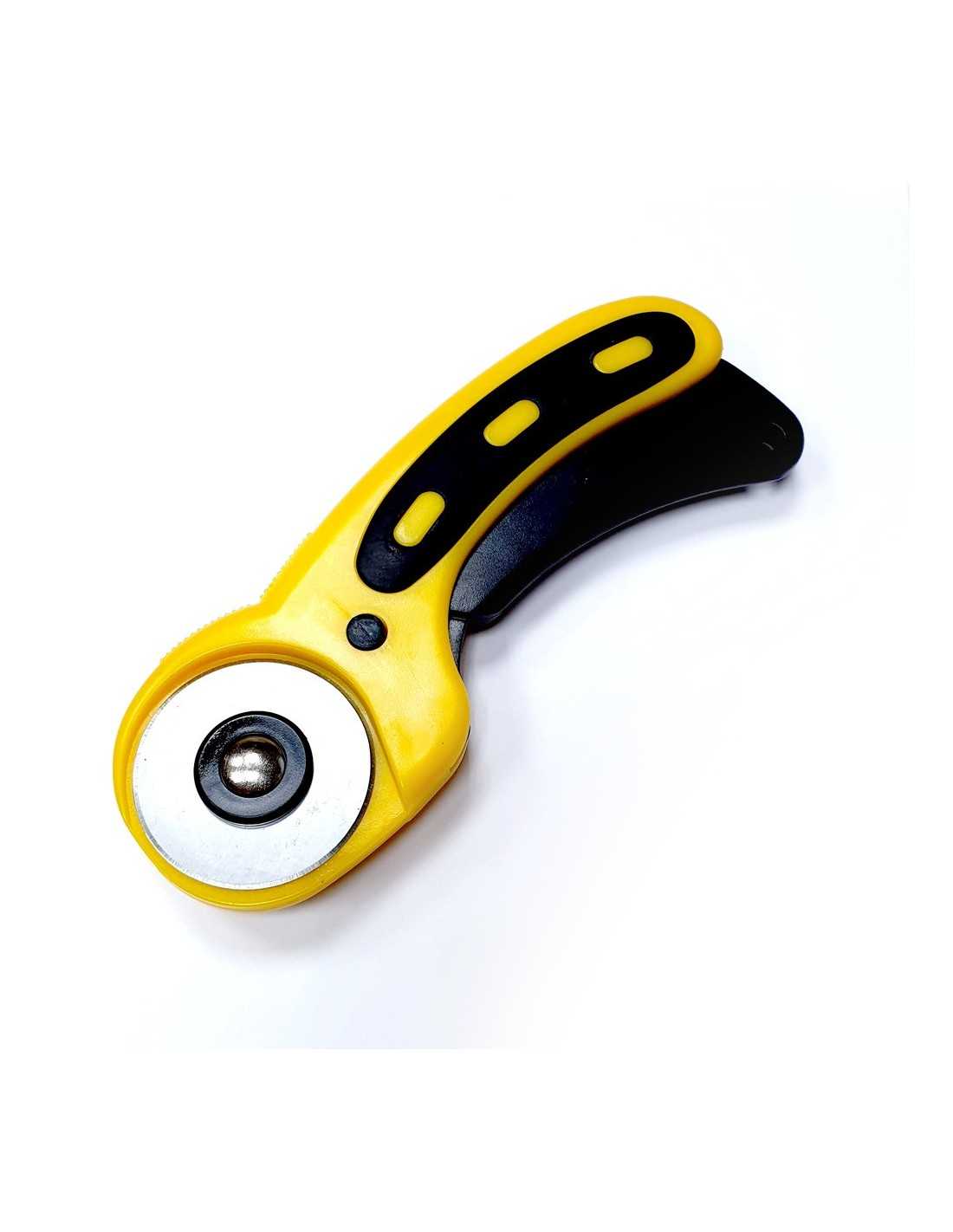 Cortador circular de 45 mm con hoja Longlife en color turquesa; cúter con cuchilla de rodillo cortador con cuchillas redondas para coser bordadas y manualidades. 