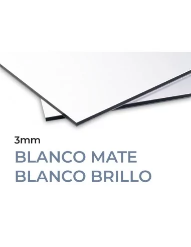 PANEL 3mm COMPOSITE ALUMINIO. BLANCO-BLANCO. MOLDIBER