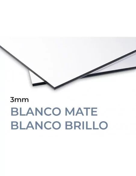 PANEL 3mm COMPOSITE ALUMINIO. BLANCO-BLANCO. MOLDIBER