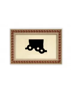 MOLDURA OUTLET PARA CUADROS. RELIEVE CABEZA DE TORNILLO BLANCO Y MARRON | 20mm 2