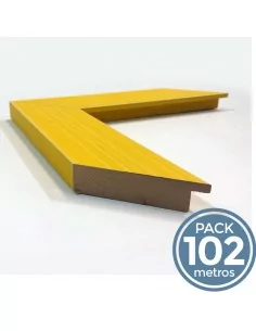 MOLDURA AMARILLA VIVO RAYADO BLANCO (60mm Pack 102m)