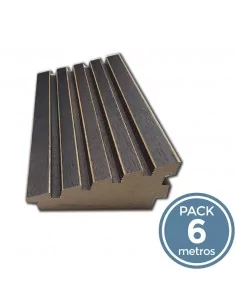 MOLDURA DENTADA WENGUE ROZADO (118 mm Pack 6 m)