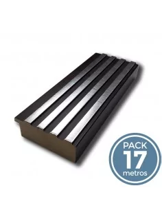 TACO NEGRO TIRAS PLATA (95mm Pack 17 m)