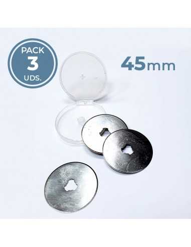 Cuchillas redondas 45mm para cutter TEXTIL ( Pack 3 uds. )