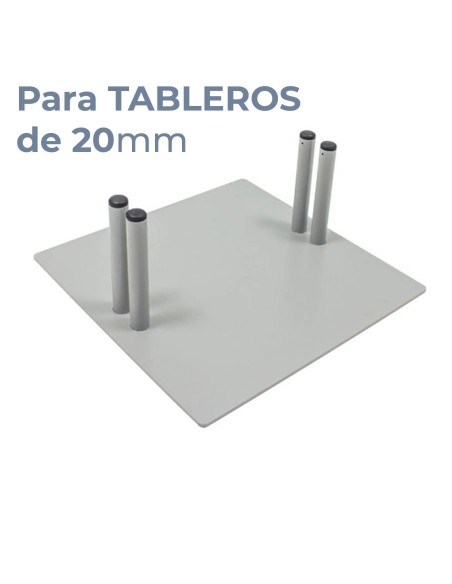 PIE BASE METÁLICO para paneles rígidos 20mm.
