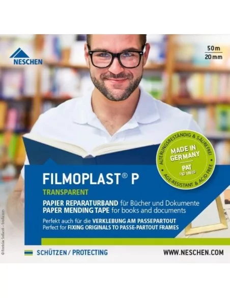 ADHÉSIF TRANSPARENT NESCHEN FILMOPLAST® P PH NEUTRE 20 mm x 50 m