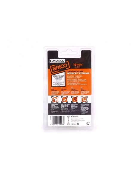 CINTA DOBLE CARA RANGER. ESPEJOS. 19 mm x 3 mt. (Pack 2 rollos) CINTA DOBLE CARA RANGER. ESPEJOS. 19 mm x 3 mt. (Pack 2 rollos)