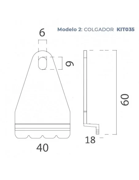 COLGADOR MARCOS ALUMINIO Y CAJAS DE LUZ. 2 modelos_MOLDIBER
