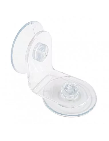 Escuadra de metacrilato 90° con ventosas. Soporte angular transparente Escuadra de metacrilato 90° con ventosas. Soporte angular transparente