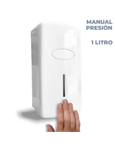 DISPENSADOR DE PARED PARA JABÓN LÍQUIDO - ACTIVADO POR PRESIÓN - 1 LITRO