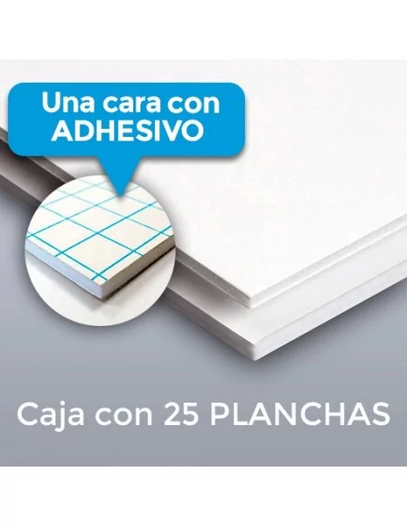 CARTÓN PLUMA SUPREM BLANCAS 3mm. 100 X 140 CON ADHESIVO (Plancha) CARTÓN PLUMA SUPREM BLANCAS 3mm. 100 X 140 CON ADHESIVO (Plancha)