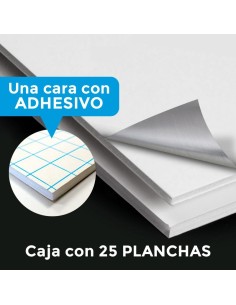 CARTÓN PLUMA ALUFOAM 5mm.  100 X 140 ADHESIVO   (Plancha)