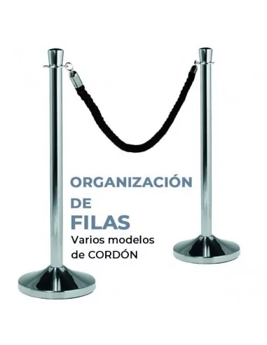LES POSTES AVEC DES CORDONS CONTRÔLENT LES FILES. Chromé argenté (Pack 2 poteaux) LES POSTES AVEC DES CORDONS CONTRÔLENT LES FILES. Chromé argenté (Pack 2 poteaux)