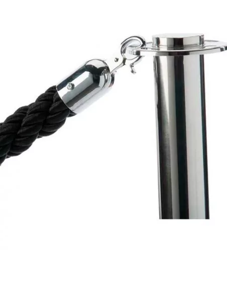 POSTOS COM CORDÃO DE CONTROLO DE FILAS. Cromo de prata (pacote de 2 postes)