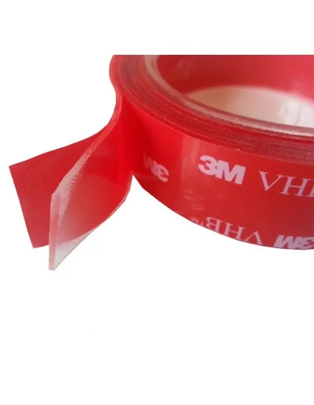 CINTA DOBLE CARA 3M. VHB 4910 F12, 12 mm x 33 mt. Transparente