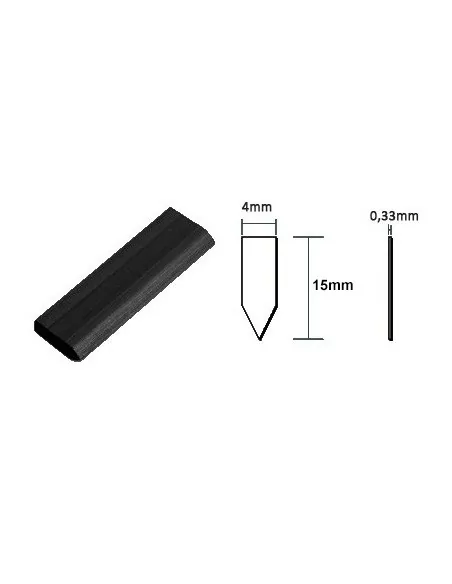 PUNTAS FLEXIBLES ALFAMACHINNE NEGRAS PARA TRASERAS DE CUADROS 15 x 4mm. FPB04006000 PUNTAS FLEXIBLES ALFAMACHINNE NEGRAS PARA TRASERAS DE CUADROS 15 x 4mm. FPB04006000