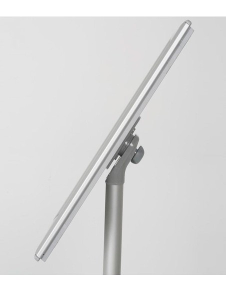 PORTE-MENU INCLINÉ EN ARGENT.A4 ET A3.AVEC PIED ET BASE.MODÈLE ALICE.CADRE 25mm