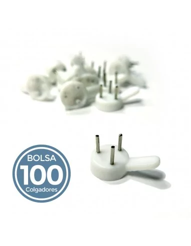 Gancho para colgar cuadros sin agujeros de tres puntas | Caja 100 unidades
