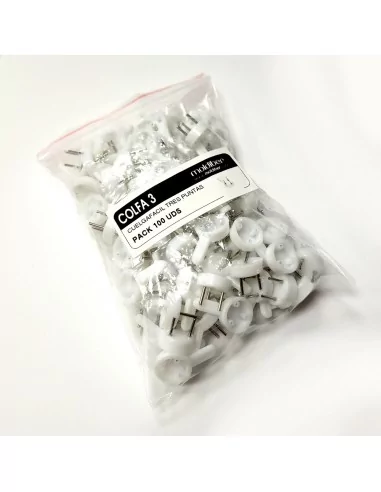 Gancho para colgar cuadros sin agujeros de tres puntas | Caja 100 unidades