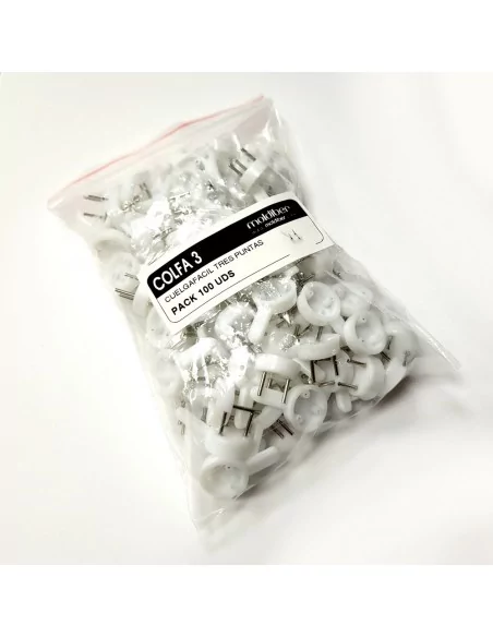 Gancho para colgar cuadros sin agujeros de tres puntas | Caja 100 unidades