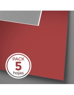 Passepartout ECONOMICO (Pack 5 hojas) (810X1200) GRANATE CLARO