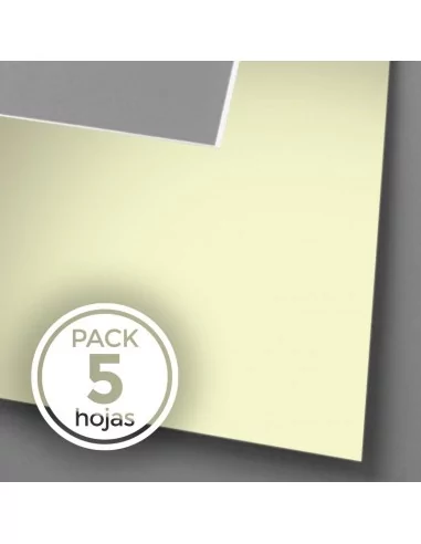 Passe-partout musée 2,8 mm blanc-écru foncé réversible (800 x 1200 mm). Pack de 5 feuilles Passe-partout musée 2,8 mm blanc-écru foncé réversible (800 x 1200 mm). Pack de 5 feuilles