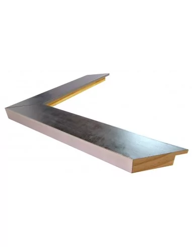MOLDURA PLANA 40mm PLATA ACERO