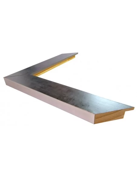 MOLDURA PLANA 40mm PLATA ACERO
