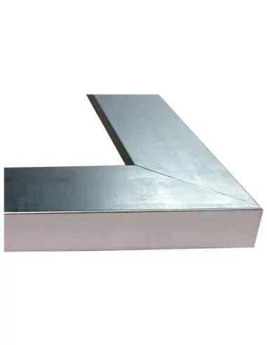 MOLDURA PLANA 40mm PLATA ACERO