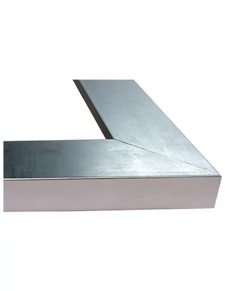 MOLDURA PLANA 40mm PLATA ACERO