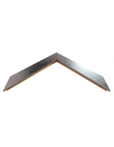 MOLDURA PLANA 40mm PLATA ACERO
